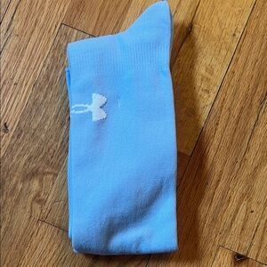 UNDER ARMOUR SOCKS Men's Light Blue Performance Socks with White Logo
